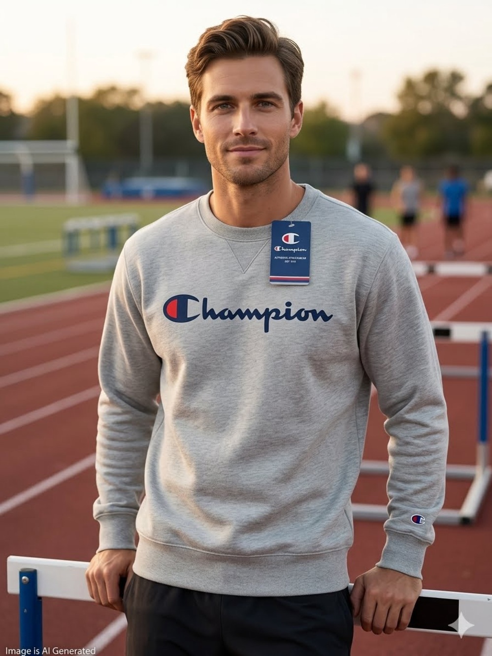 Champion Authentic Athleticwear Classic Script Crewneck Sweatshirt S NWT - Picture 2 of 8